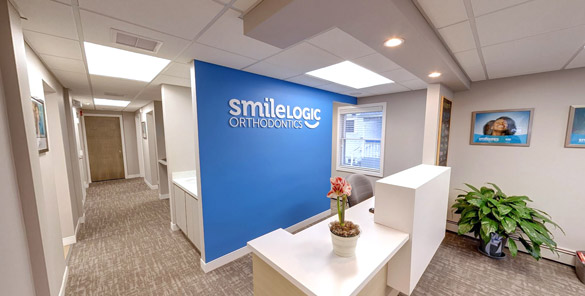 Reception desk at Smile Logic Orthodontics